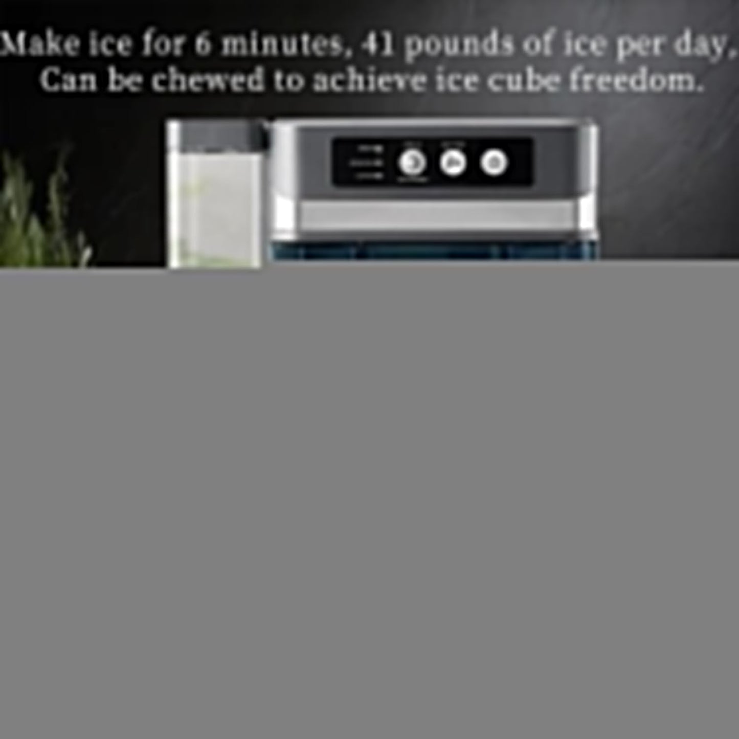 Large Capacity Ice Makers Countertop One-Click Operation Self-Cleaning Portable Ice Maker 41lbs/24H with There is A Detachable 3L Water Tank Ice Machine for Home,Bar,Office