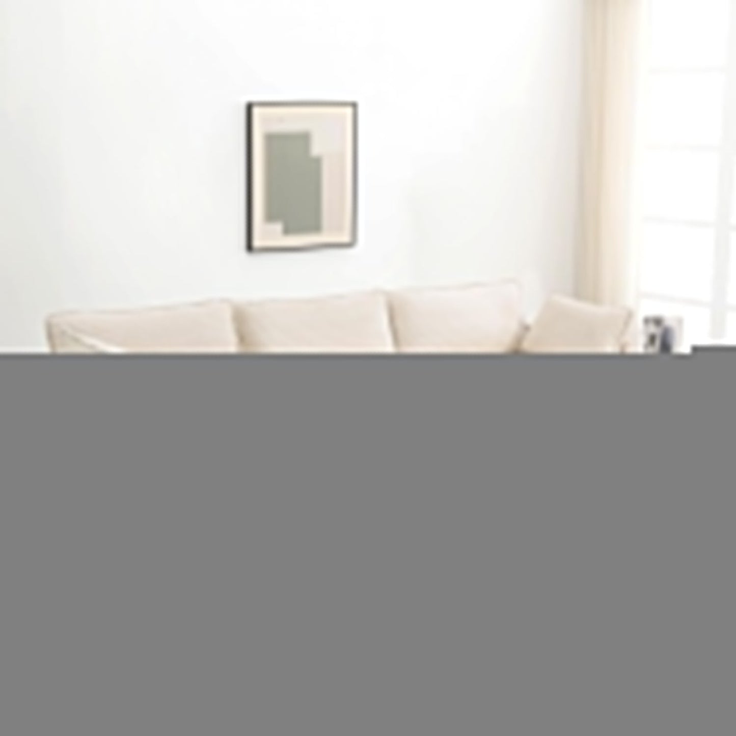 Oversized modular sofa with removable ottoman